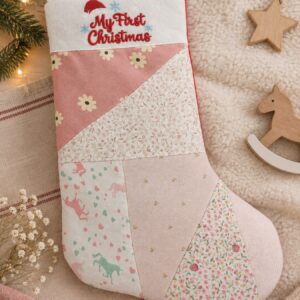 Χριστουγεννιάτικη αναμνηστική μπότα My First Christmas από βρεφικά ρουχαλάκια